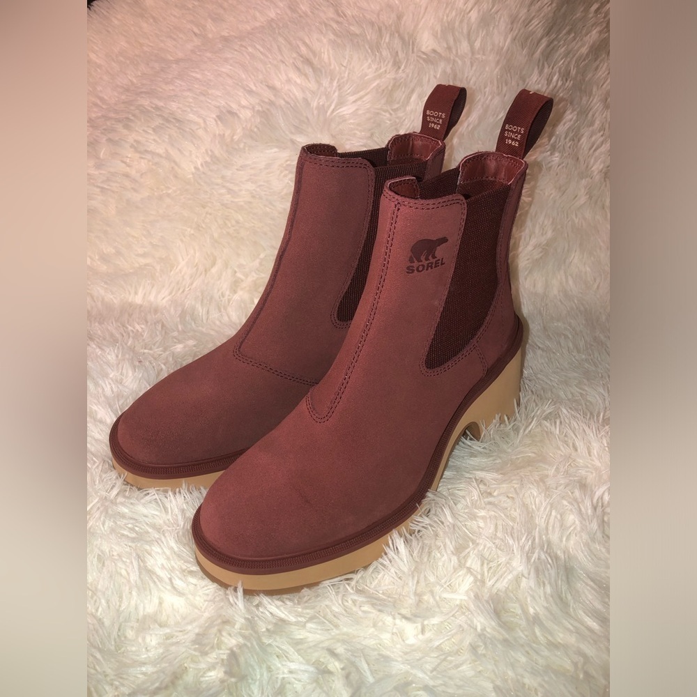 Sorel Women's Hi-Line Heel Chelsea Boots - Umber,Spice size 6.5 NWOB - Picture 10 of 16